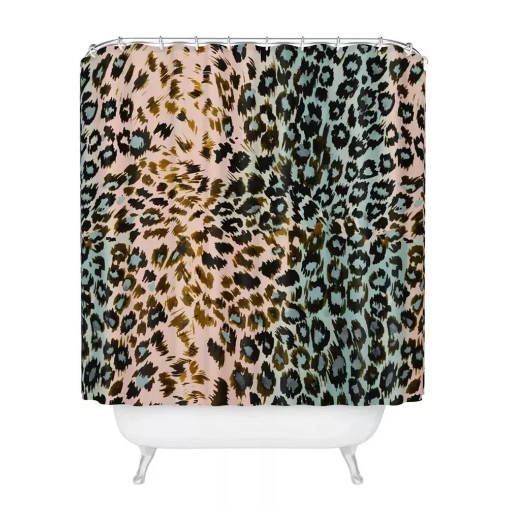 Society6 Pink and Blue Shower Curtain Modern Design
